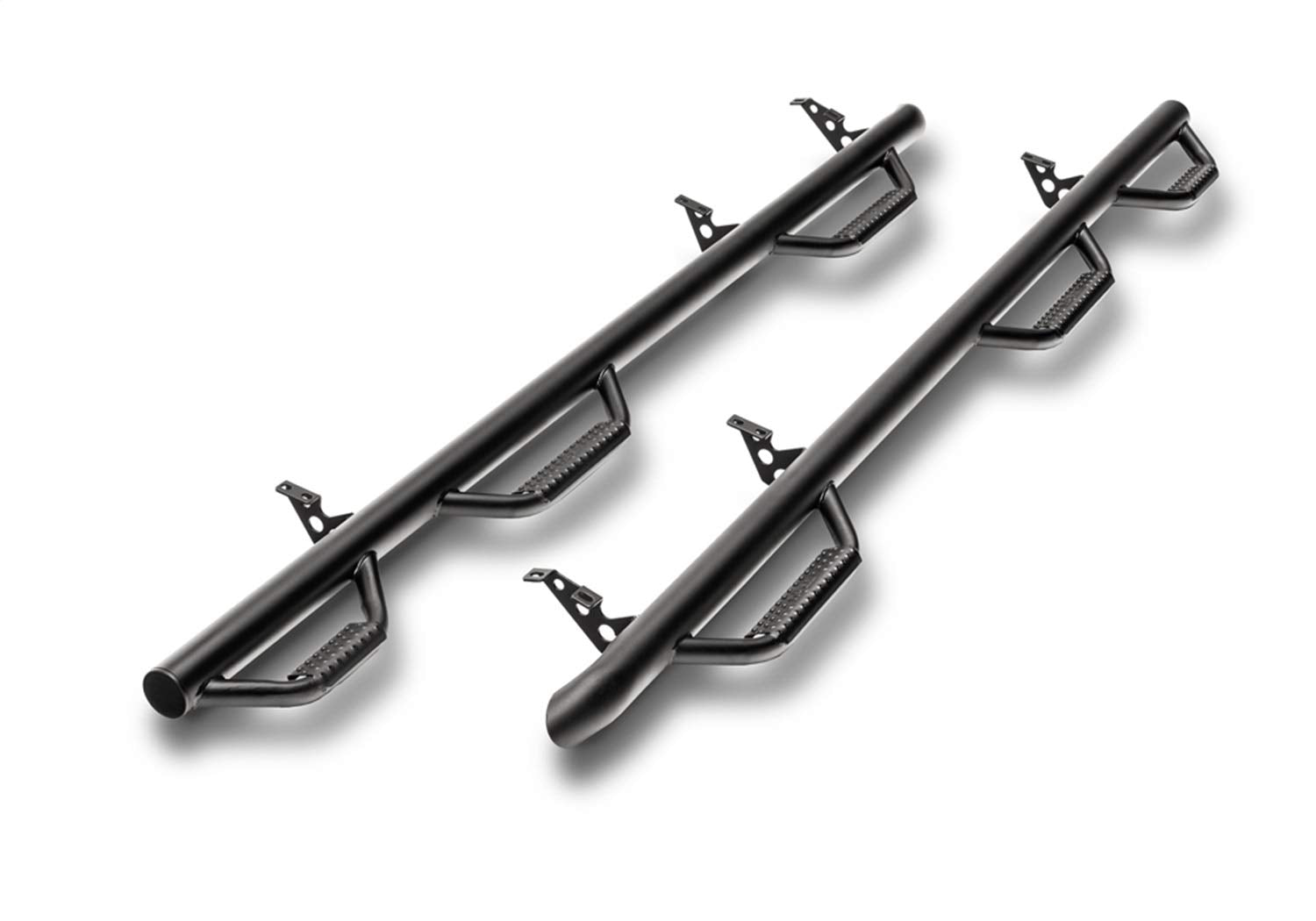 Nerf Steps RealTruck for Ford F-250/F-350 | Wheel-to-Wheel w/ Bed Access, Heavy Duty Steel, Textured Black | F17114CC-6-TX | Fits 2017 - 2025 Ford F250 / F350 / F450 Superduty Crew Cab