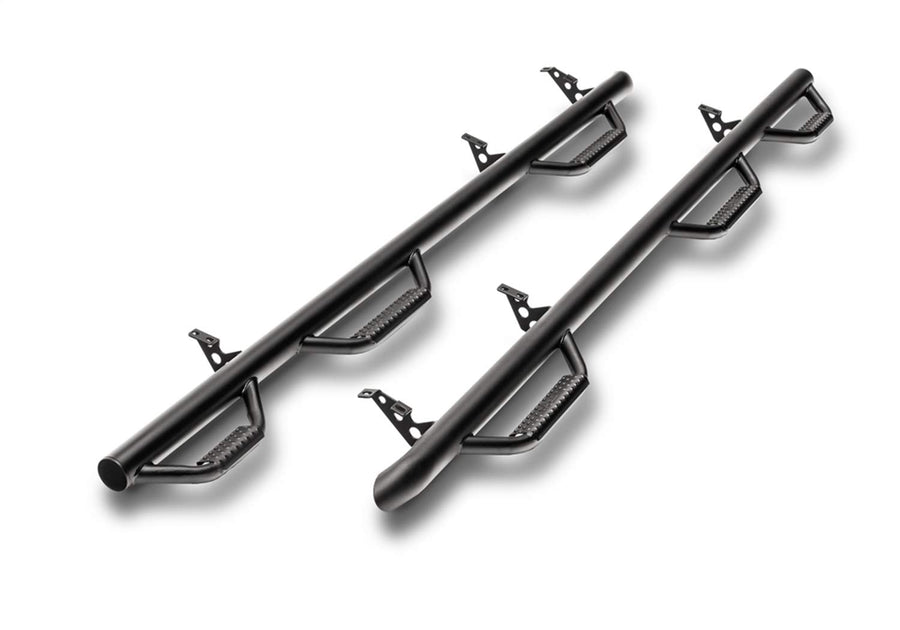 Nerf Steps RealTruck for Ford F-250/F-350 | Wheel-to-Wheel w/ Bed Access, Heavy Duty Steel, Textured Black | F17114CC-6-TX | Fits 2017 - 2025 Ford F250 / F350 / F450 Superduty Crew Cab