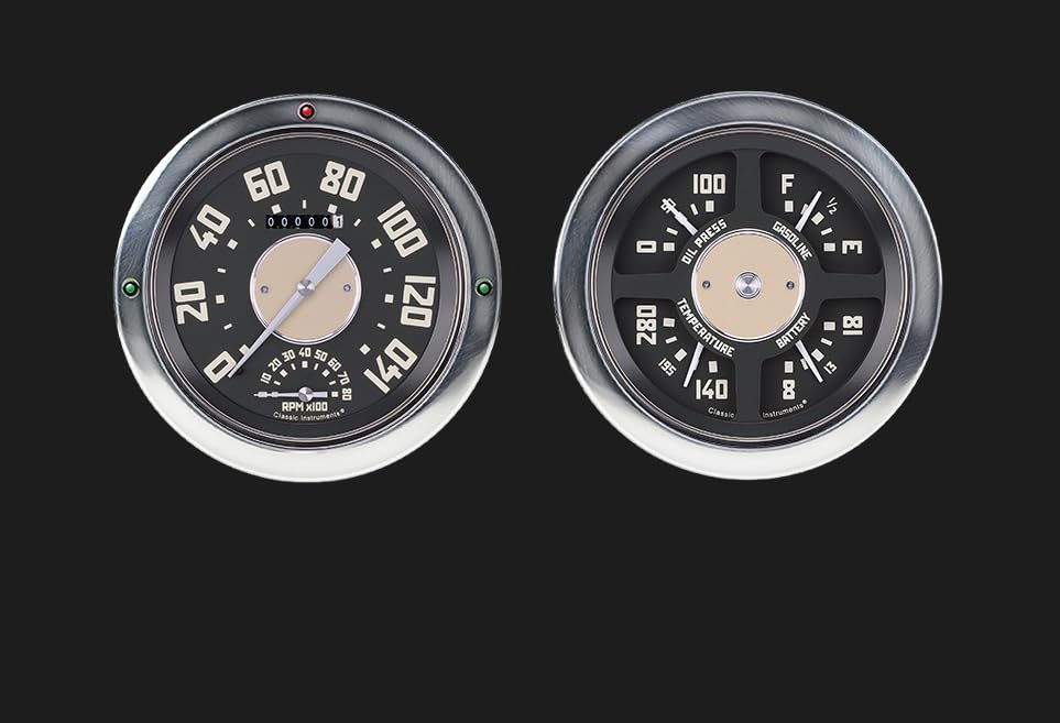 Classic Instruments 54-55 Oe Chevy Truck Speedometer with Built in Tachtac & Quad Gauge - GM