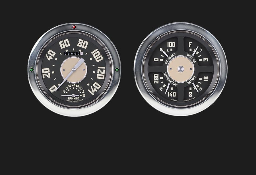 Classic Instruments 54-55 Oe Chevy Truck Speedometer with Built in Tachtac & Quad Gauge - GM