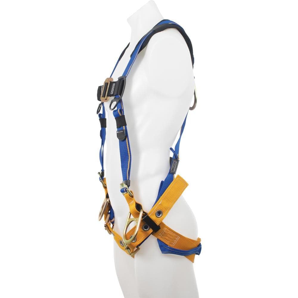 H232002 Werner Blue Armor 1000 Positioning Harness, Tongue Buckle Legs (M/L)