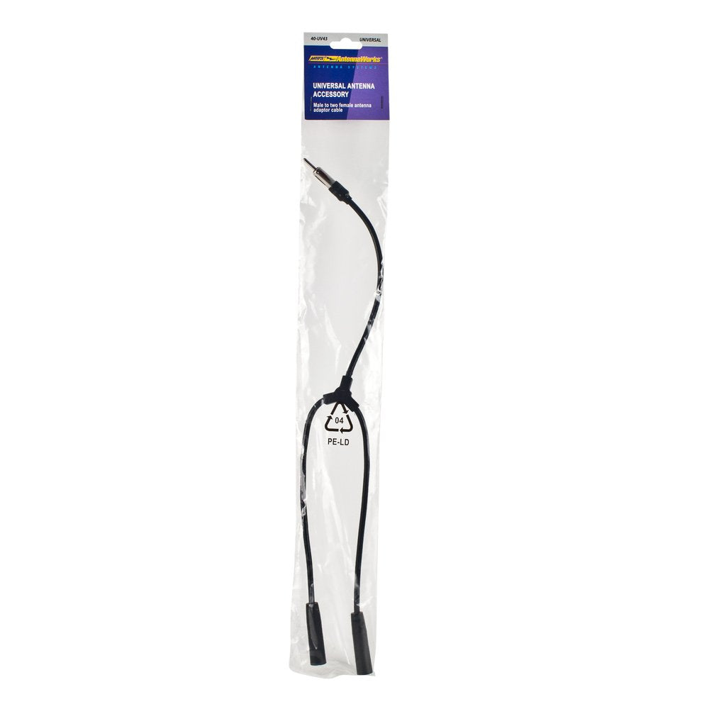 Metra Electronics 40-UV43 Motorola Antenna Cable Male to Female, Black (40UV43)