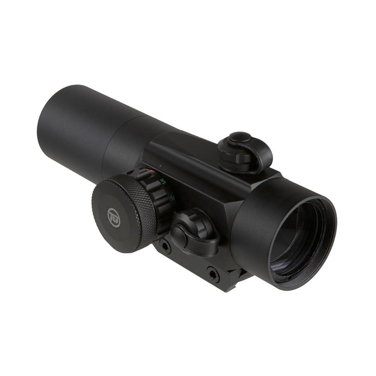 Dual-Color TRUGLO 1x30mm 3-MOA Hunting Lightweight Waterproof Fogproof Shock Resistant Adjustable Aluminum Red / Green Center Optic Dot Sight, Flip-Up Lens Caps and Detachable Sunshade Included