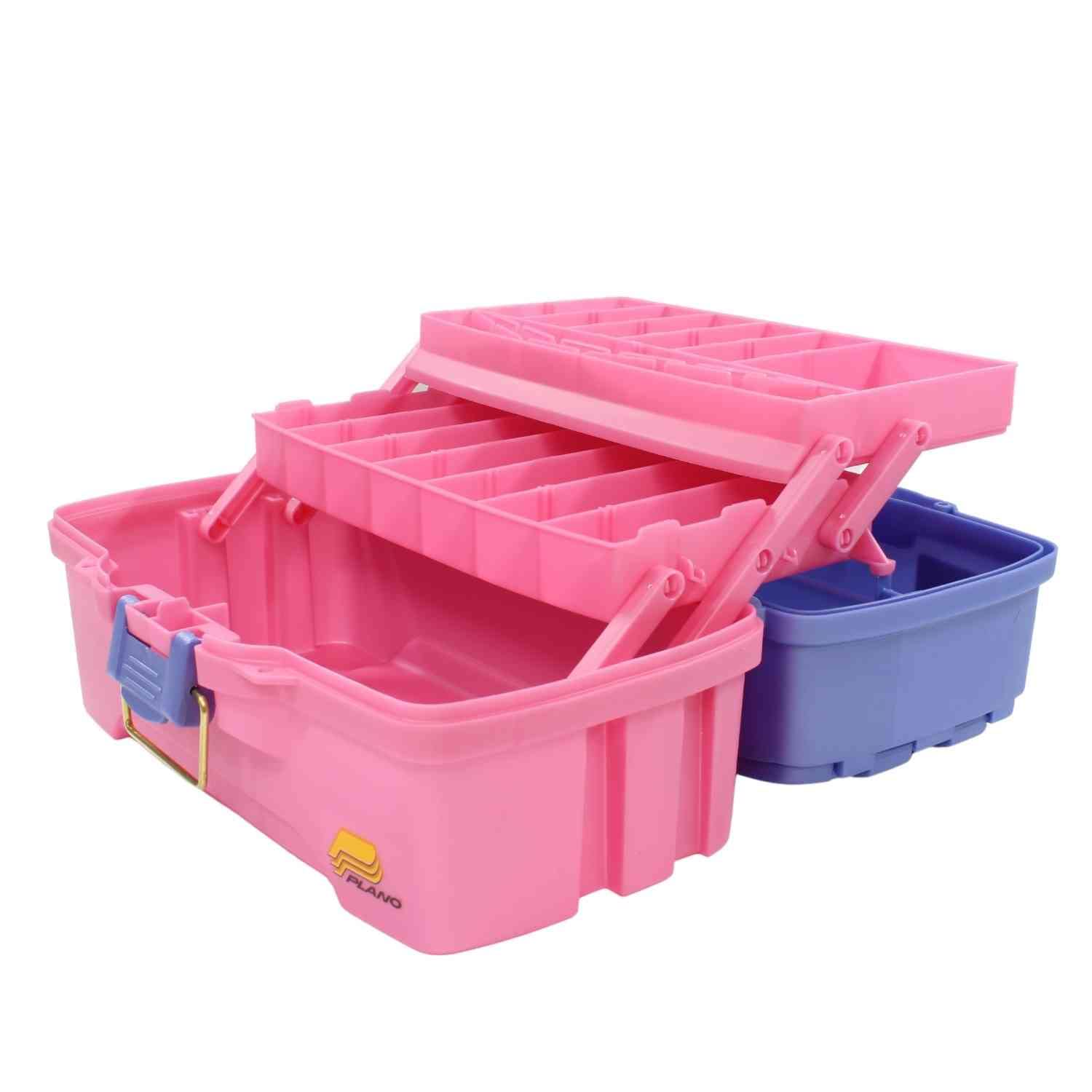 2-Tray Plano Tackle Box with Dual Top Access, Periwinkle/Pink, One Size (620292)