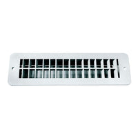 Plastic Floor Register RV Designer H850 with Damper, 12 inch x 3-1/2 inch, White, Interior Hardware