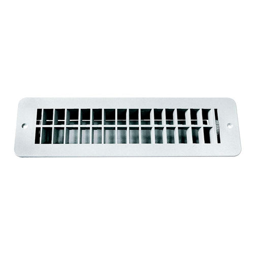 Plastic Floor Register RV Designer H850 with Damper, 12 inch x 3-1/2 inch, White, Interior Hardware