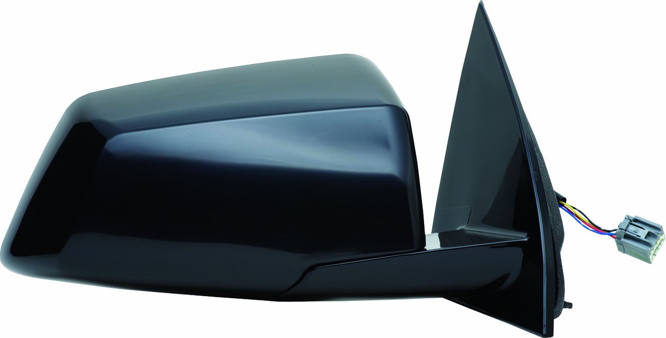 Fit System Mirror Passenger Side for Chevrolet Traverse, GMC Acadia, Saturn Outlook, w/Out Turn Signal, Textured Black, Foldaway, Power