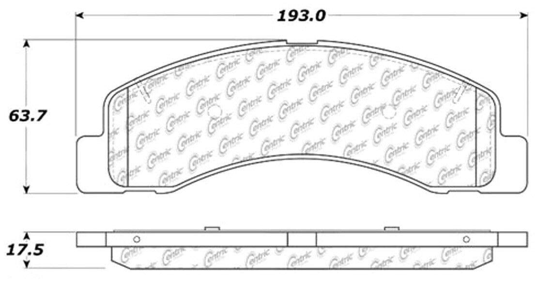 Centric Posi Quiet 106.07560 Premium Extended Wear Semi-Metallic Front Disc Brake Pad Set for Select Ford Model Years