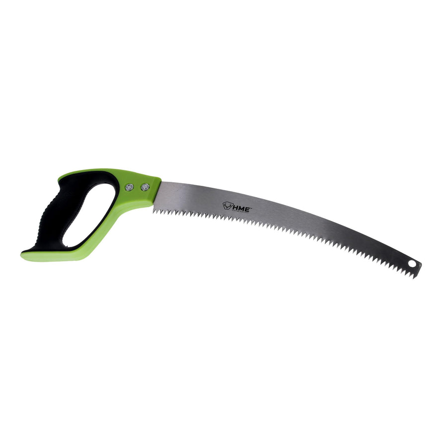 12" Curved Steel Blade HME Hand Saw with Scabbard for Hunting, Camping, Backpacking, Gardening, Pruning