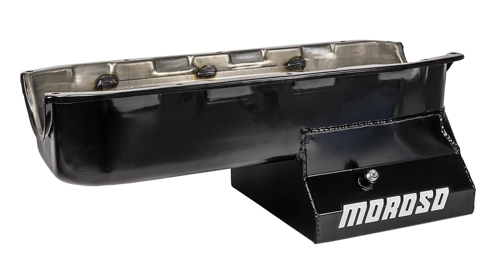 Moroso Wet Sump Steel Oil Pan 20196, Fits Small Block Chevy Pre-85 Blocks, w/Windage Tray
