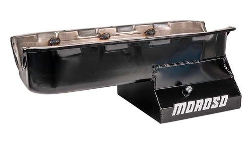 Moroso Wet Sump Steel Oil Pan 20196, Fits Small Block Chevy Pre-85 Blocks, w/Windage Tray