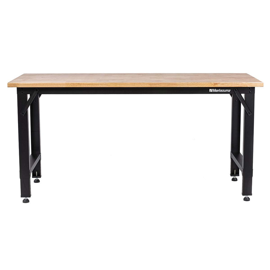 6' Montezuma Adjustable Height Steel and Solid Wood Workbench Station