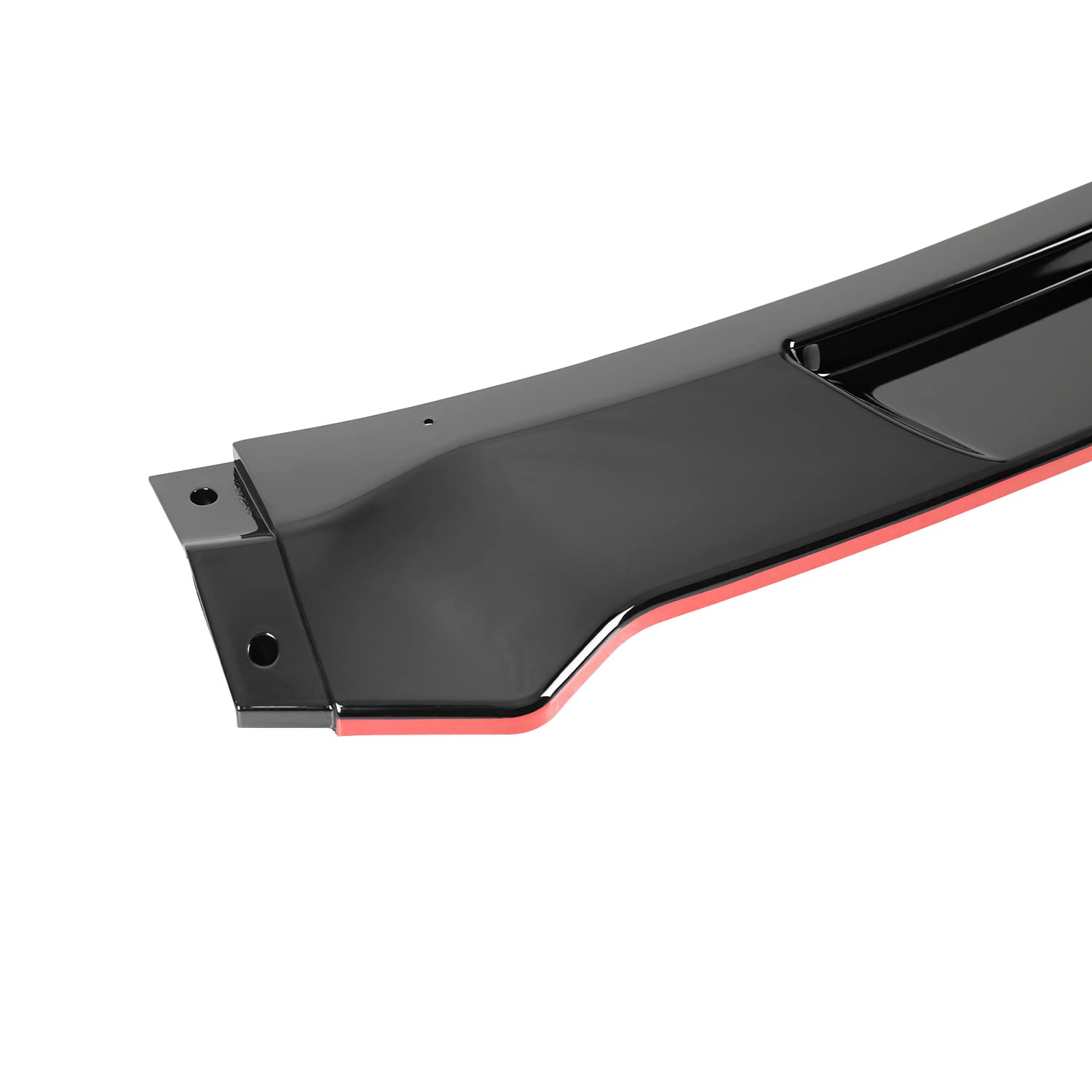 Glossy Black Spec-D Tuning Red Trim Front Bumper Lip Spoiler Kit 3PC Set Compatible with Nissan 370Z 2009-2012