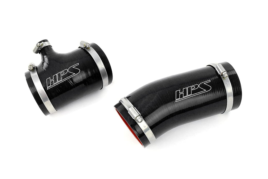 Black Silicone Air Intake Hose Kit HPS Performance Compatible for 1991-1992 Toyota Land Cruiser FJ80 4.0L 3F-E, 57-2104-BLK