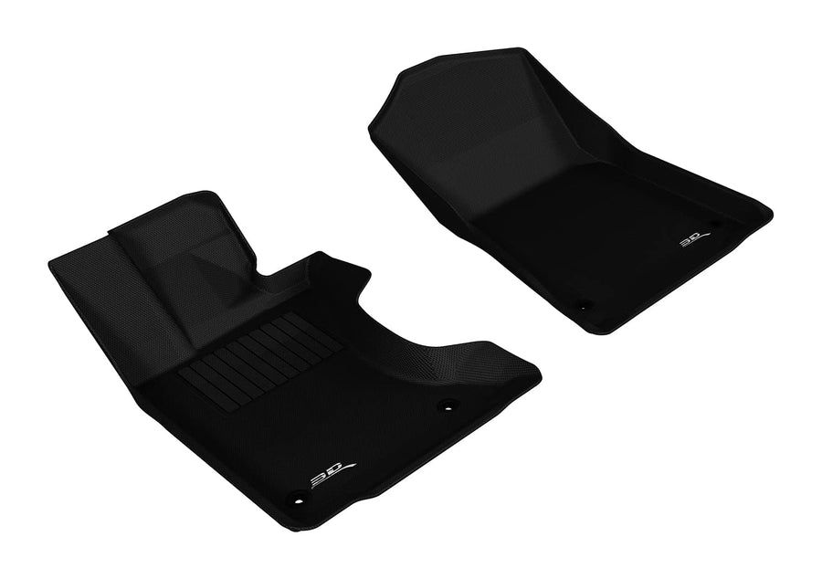 3D MAXpider Custom Fit Front Row All-Weather Floor Mat for Select Lexus GS/ GS Hybrid AWD Models - Kagu Rubber (Black)