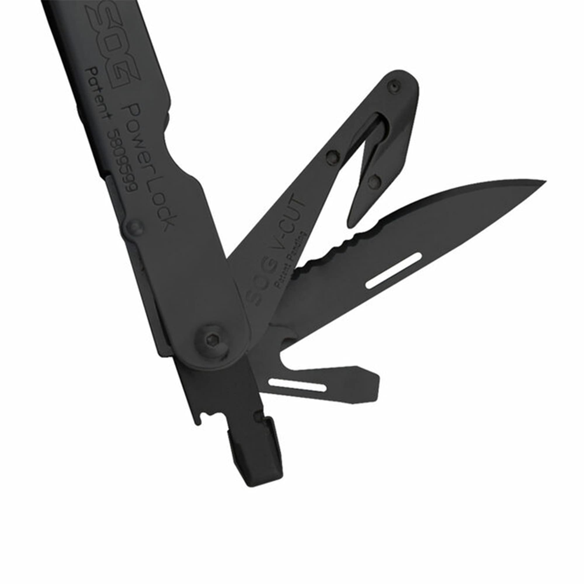 SOG V-Cutter Powerlock- Multi-Tool Pocket Utility Tool Set with 18 Specialty Tools for Heavy-Duty Field Use and Nylon Carrying Pouch (B63N-CP)