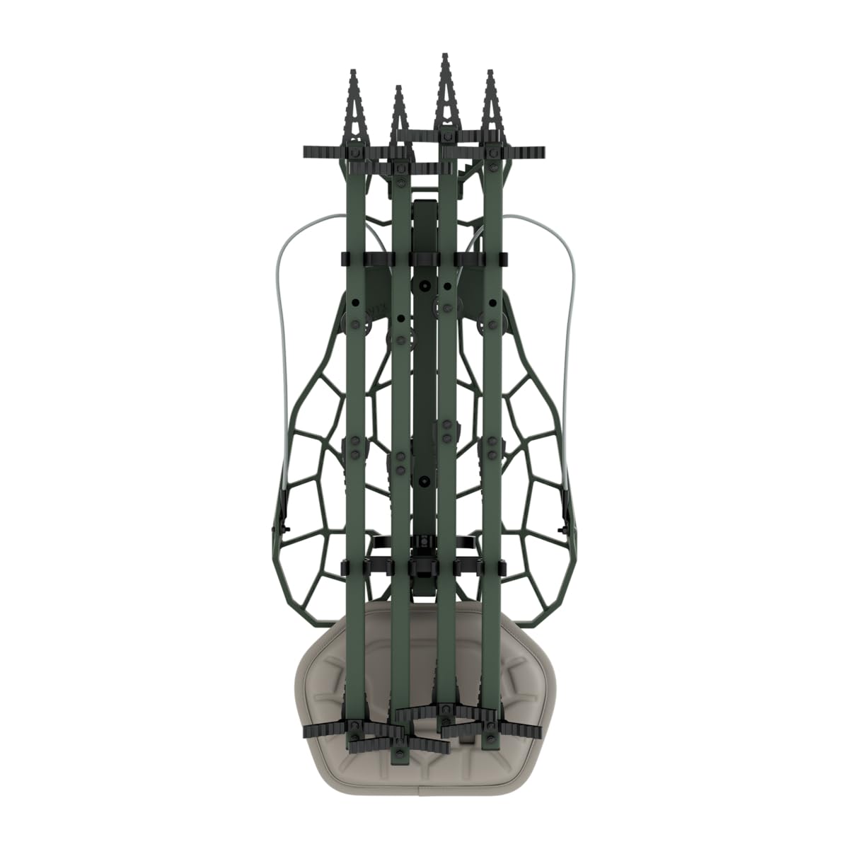 Hunting Accessories Bundle NOVIX Helo Hunt Ready System w/Lock on Tree Stand & Tree Steps – Versatile & Packable – Frost-Coated Treestand Accessories - Made in USA, OD Green
