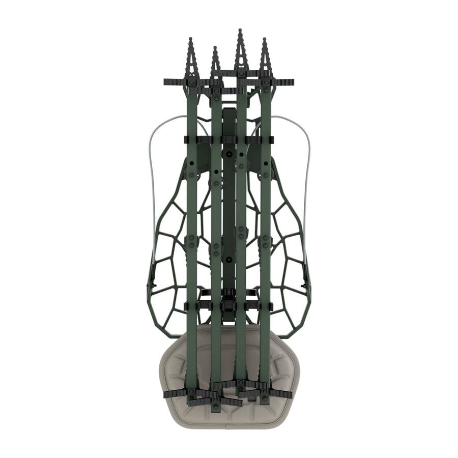 Hunting Accessories Bundle NOVIX Helo Hunt Ready System w/Lock on Tree Stand & Tree Steps – Versatile & Packable – Frost-Coated Treestand Accessories - Made in USA, OD Green