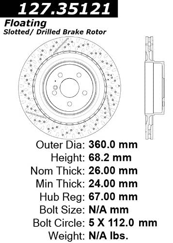 127.35121 Centric Parts Premium Brake Rotor