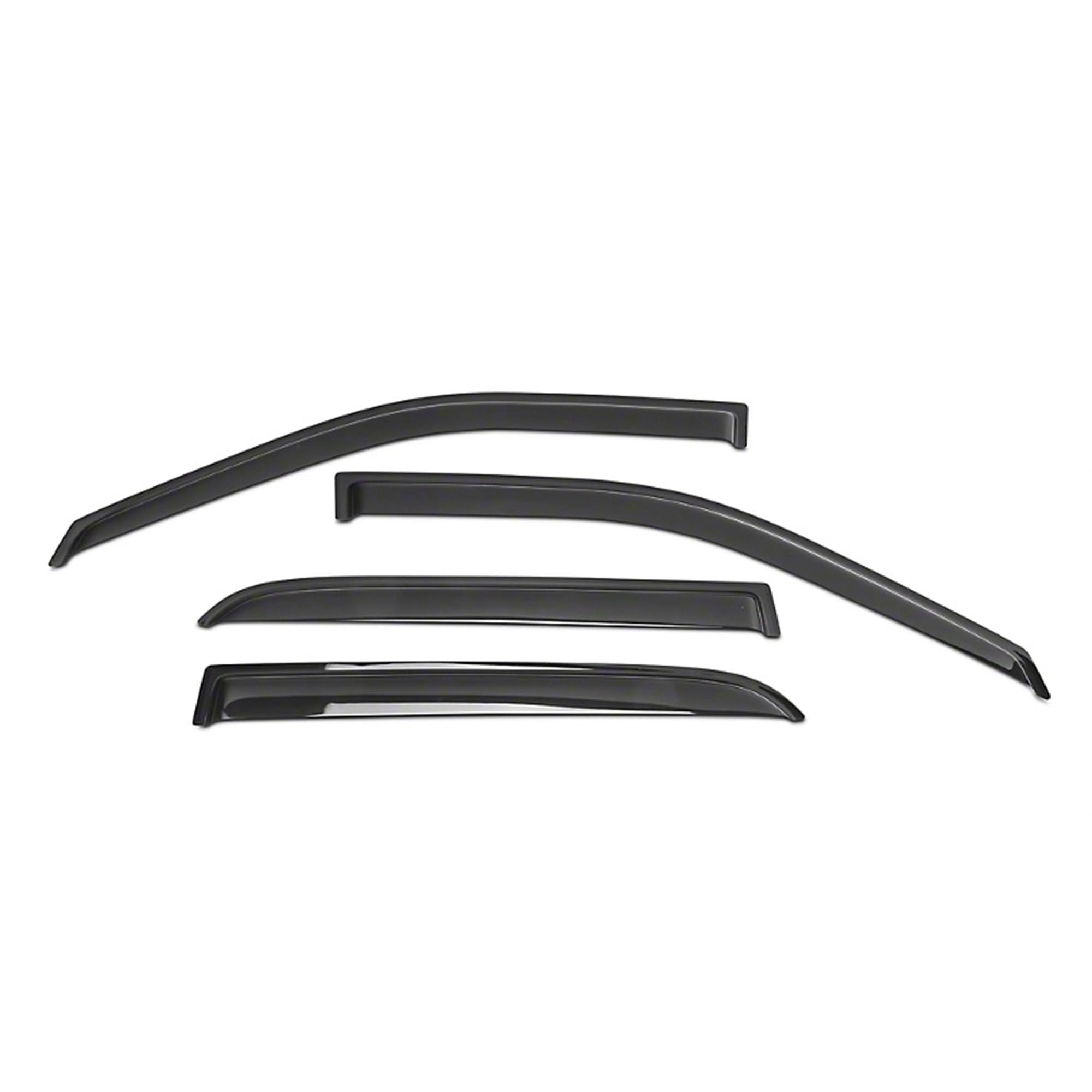 Off Road Black Horse [BHOR Tape On Rain Guards/Wind Deflectors Compatible with 2019-2024 Ram 1500 Crew Cab Smoke 4 PCs - 140540