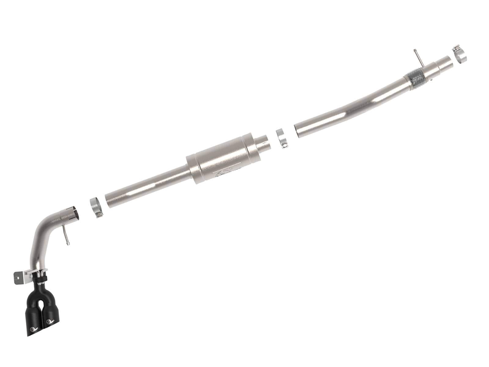 Rebel Series aFe Power-49-33111-B 3" 304 Stainless Steel Cat-Back Exhaust System, Black tips