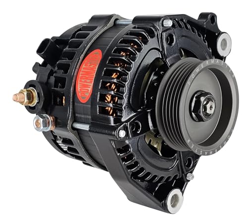Alt GM Denso Blk Powermaster 245A Corvette 3" 6 grv Under Drive Pulley 2 pin OE Hookup FR-L VR HPR