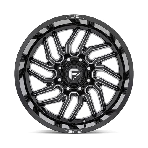 D807 HURRICANE FUEL OFF-ROAD 20X9, 8X6.5, 5.04, 1mm GLOSS BLACK MILLED - D80720908250