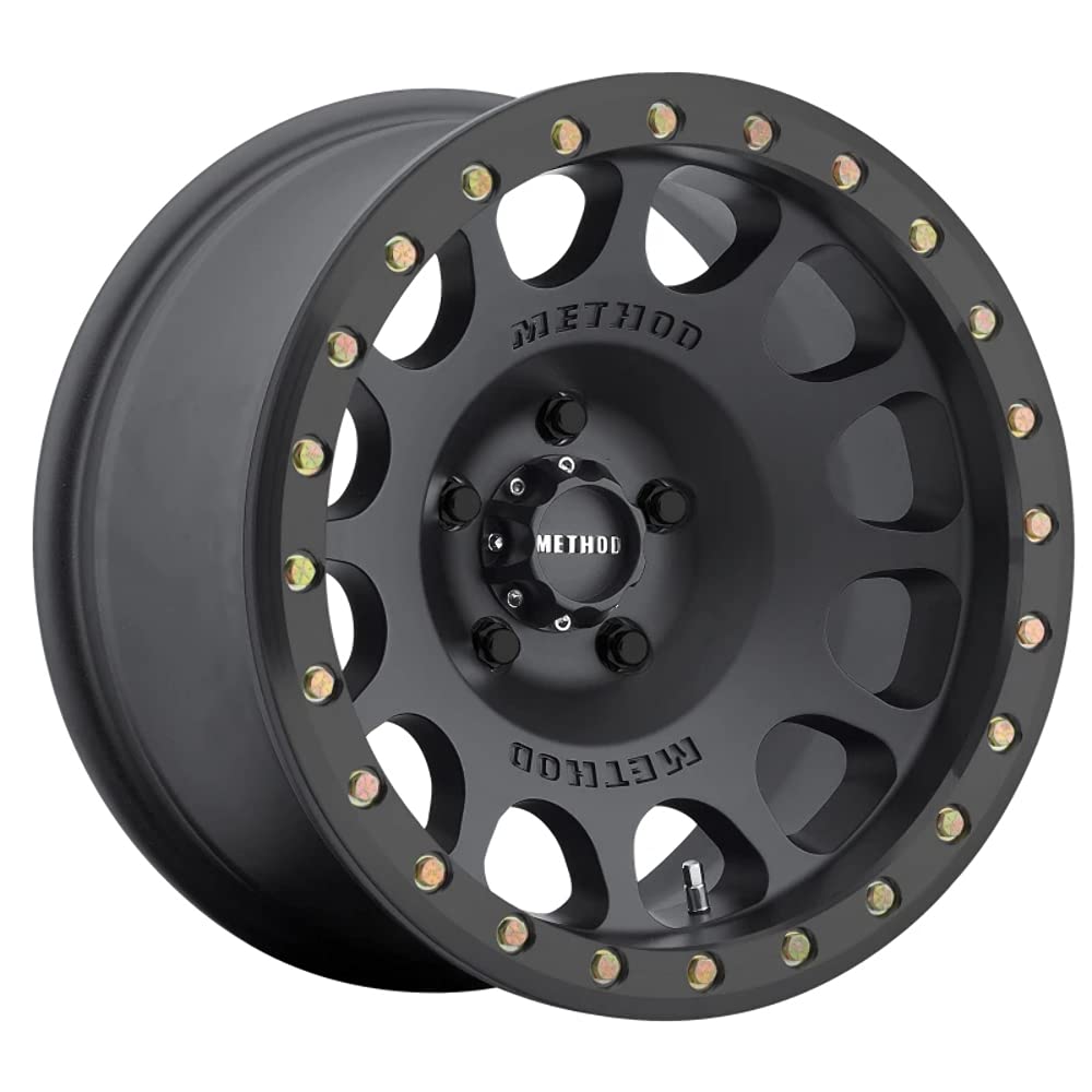 Method Race Wheels 105 Matte Black Beadlock 17x9" 5x5", 38mm offset 3.5" Backspace, MR10579050538B