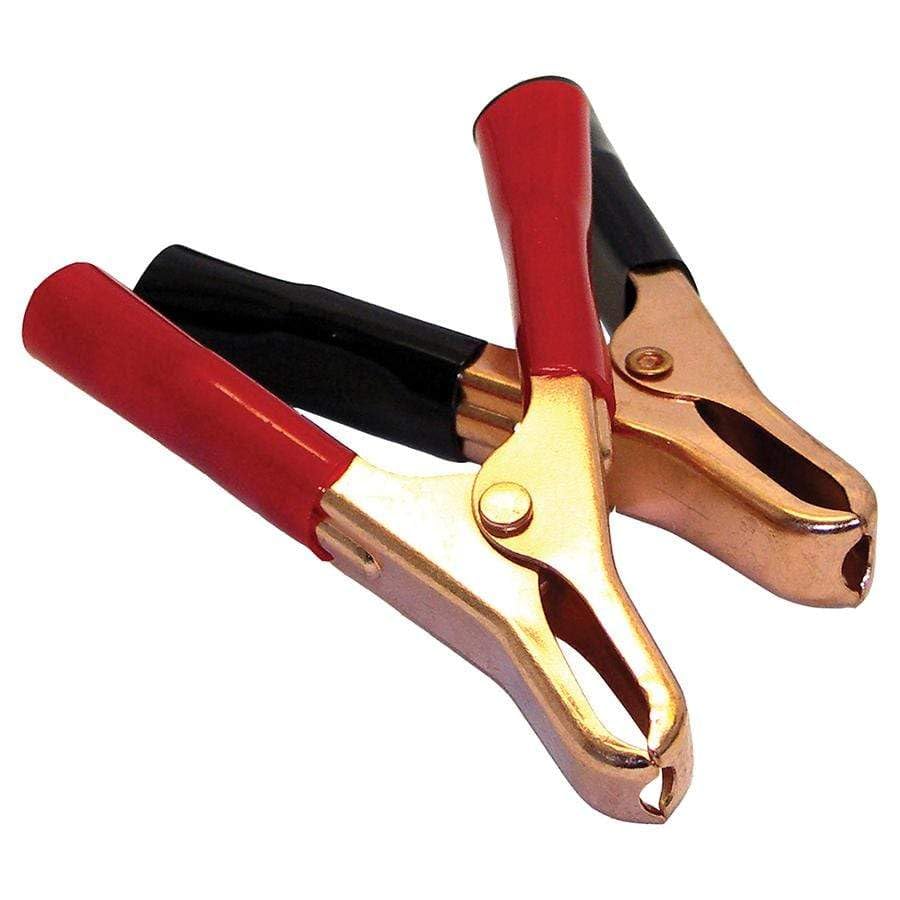 T-H Marine Battery Clips Positive & Negative | Color Coded Insulated 3" Corrosion Resistant Plated Clips - 15 Amp