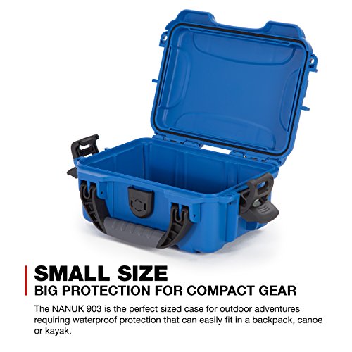 Small Nanuk 903 Waterproof Hard Case 9.1" x 6.8" x 3.8" - Blue (903-0008)