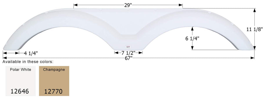 Fender ICON Skirt, Tandem, Sunnybrook, FS2646, Champagne