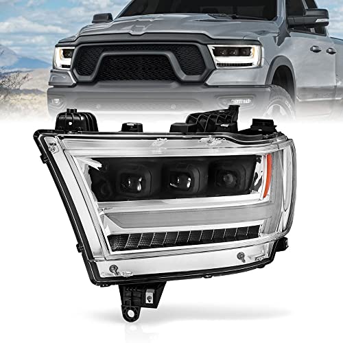 19-20 Dodge Ram 1500 Tradesman LED Projector Headlights Aridex Plank Style w/Sequential Black (Driver) (111495-L)