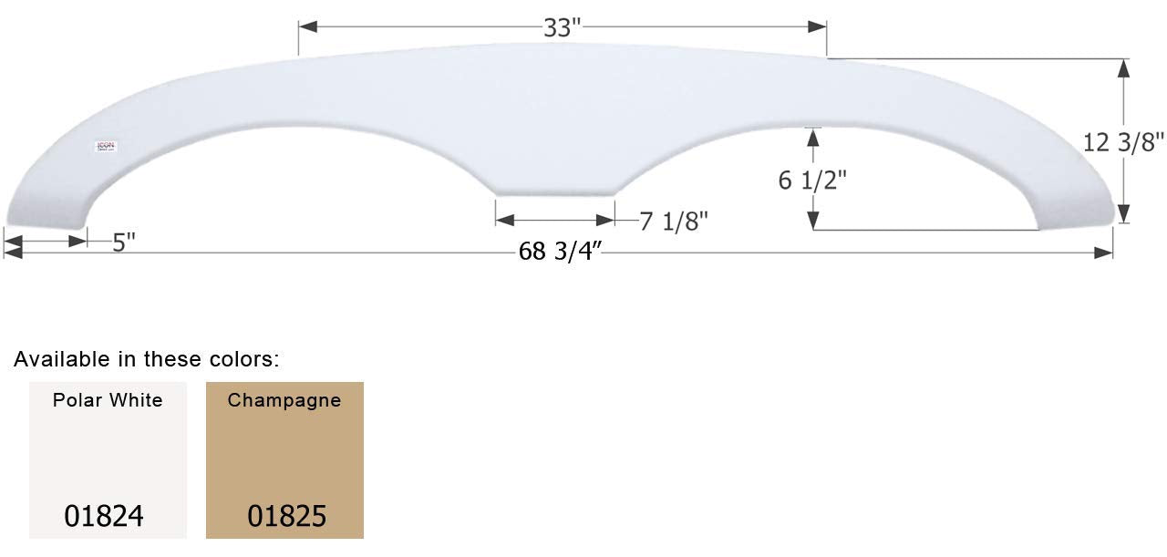 Fender Skirt ICON, Tandem, Sunline, FS1824, Champagne