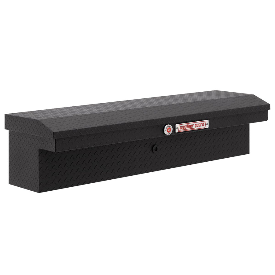 Weather Guard 56in Model 178-52-04 Low Profile Lo-Side Box, Aluminum, Textured Matte Black, 4.0 cu ft