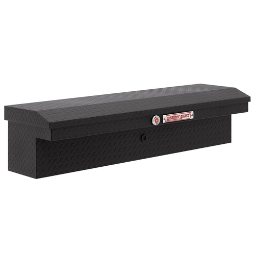 Weather Guard 56in Model 178-52-04 Low Profile Lo-Side Box, Aluminum, Textured Matte Black, 4.0 cu ft
