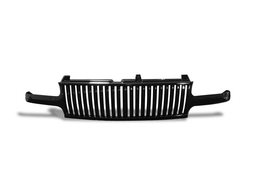 Vertical Front Hood Grille Armordillo USA 7147263 - Gloss Black Fits 1999-2002 Chevy Silverado 1500