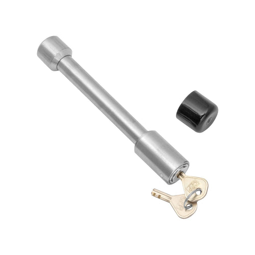Trailer Hitch Lock Draw-Tite 580412, Fits 2-1/2 Inch Square Receiver, 5/8 Inch Pin Diameter, Dogbone Style, Stainless Steel