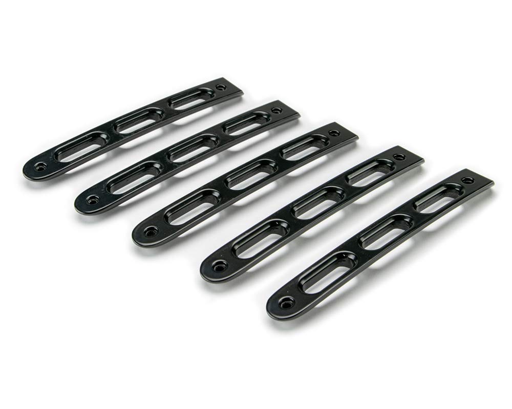 D-JP-190026-BK-5 | DV8 Offroad | Door Handle Insert Set fits 2007-2018 Wrangler JK | Slotted Hole Design | Aluminum Construction