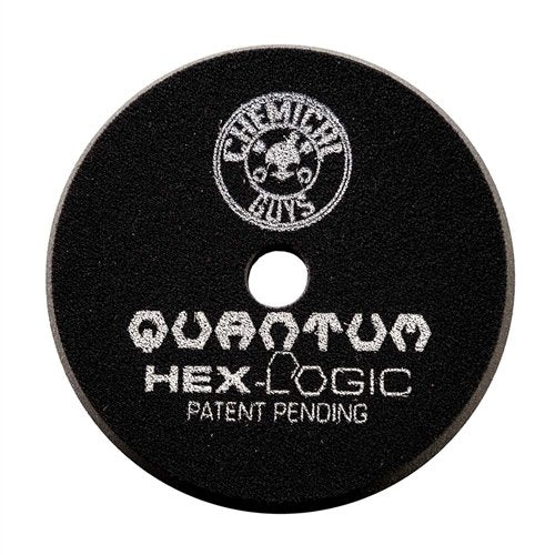 Chemical Guys Hex-Logic BUFX116HEX6 Quantum Finishing Pad, Black (6.5 Inch Pad Made for 6 Inch Backing Plates)