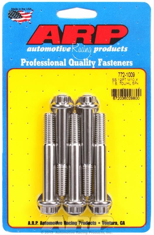 ARP 12pt M10 x 1.50 x 70 SS Bolt Kit (5/Pkg)