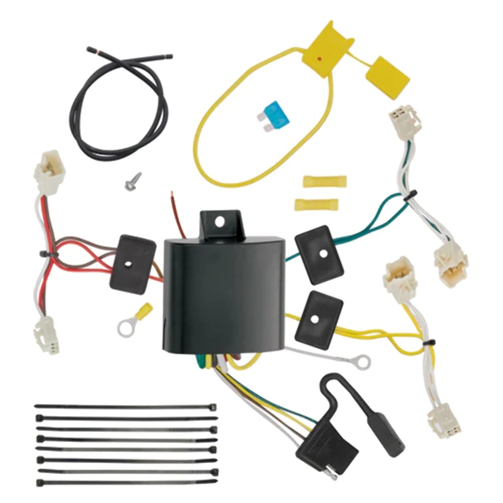 T-One Tekonsha 118648 T-Connector Custom Harness, 4-Way Flat, w/Circuit Protected ModuLite HD Module, Compatible with 2015-2020 Toyota Sienna
