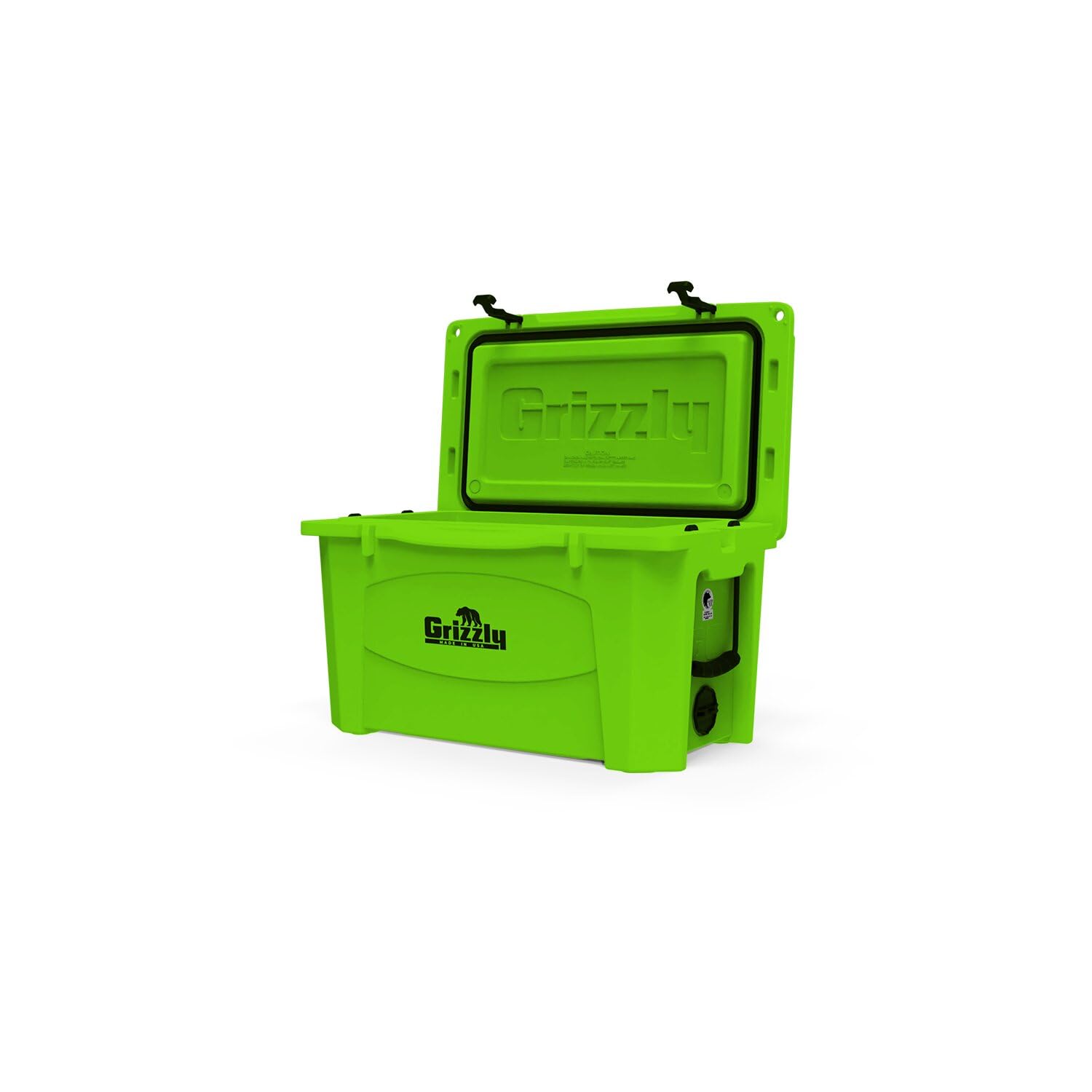 60 Cooler Grizzly | 60 qt Ice Chest Durable Rotomolded Insulated | Made in USA | Warranty for Life | For Beach Boat Camping Fishing Hunting | G60 | Lime Green