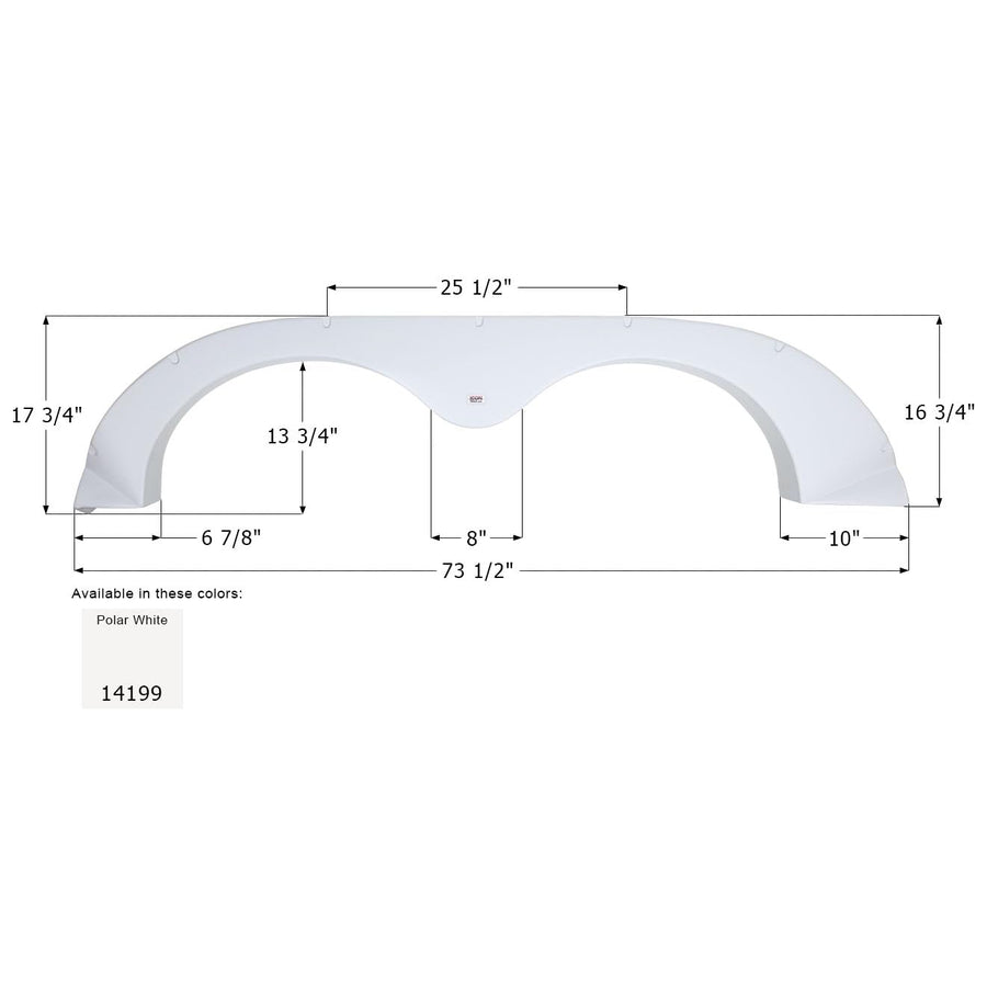 Fender Skirt ICON, Tandem, R-Vision, FS4180, Polar White, LH