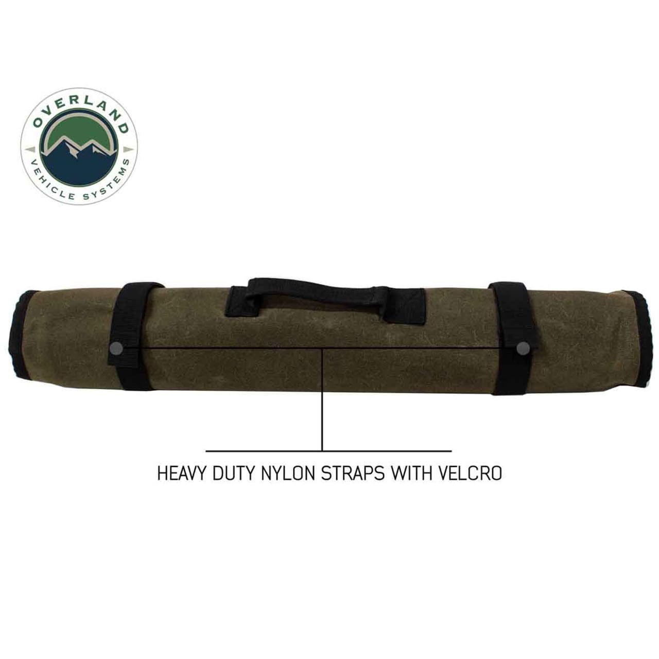 Rolled Socket Organizer Overland Vehicle Systems Storage Bag - #16 Premium Waxed Canvas - Storage for 50 sockets and 10 extra storage pockets for Ratchets