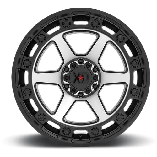 XD Wheels Xd862 Satin Black MACHINED Wheel with Alloy Steel (17 x 9. inches /6 x 106 mm, 0 mm Offset) Raid