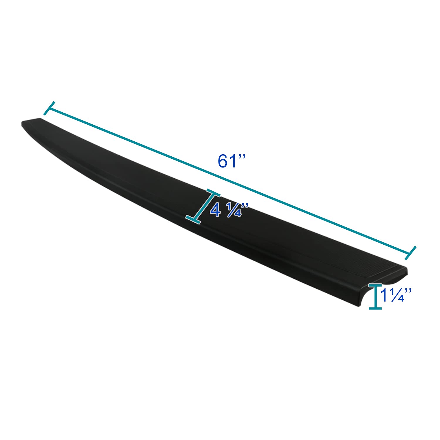 Black Tailgate Moulding Spec-D Tuning Protector Cover Compatible with Chevrolet Chevy Silverado GMC Sierra 1500 2014-2018