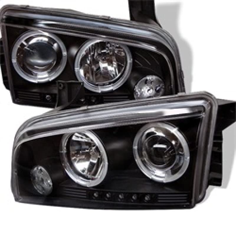 5009739 Spyder Auto LED Halo Projector Headlights Black/Clear