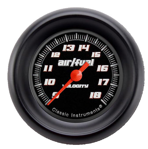 Velocity Black Classic Instruments VS194BBLF 2-1/8" Air/Fuel Ratio Gauge