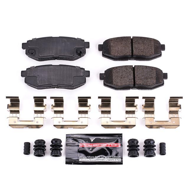 Power Stop Z23-1124 Z23 Sport Carbon Fiber Infused Ceramic Brake Pads with Hardware For Scion FR-S, B9 Tribeca, BRZ, BRZ, Forester, Legacy, Outback, Tribeca, Subaru, 86, GR86 [Model Specific]