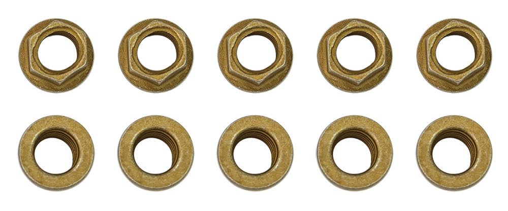 Serrated Flange Nut Moroso, 1/4-28, Pack of 10, Zinc